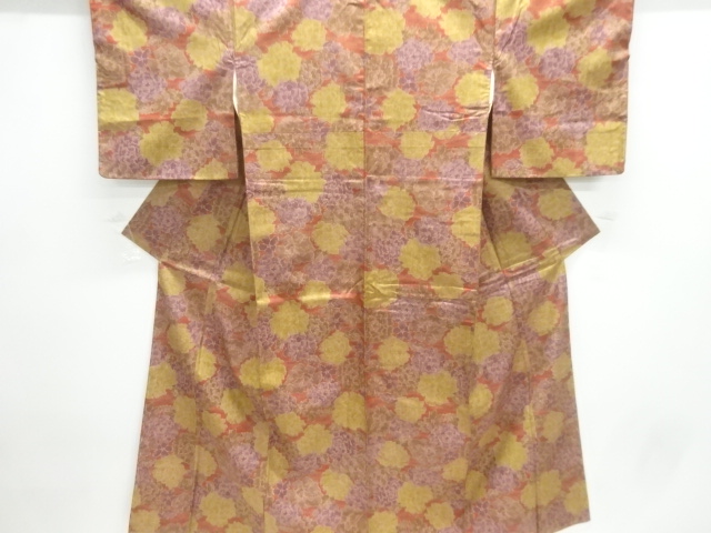 牡丹模様織出し西陣お召着物